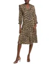 Jude Connally Maggie Tiered Midi Dress In Brown