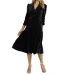 Jude Connally Maggie Velvet Dress In Black In Black