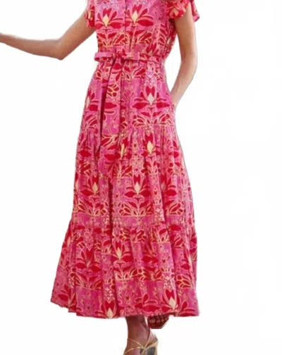 Jude Connally Marabella Maxi Dress In Imperial Garden Coral In Multi
