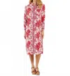 Jude Connally Martha Cotton Voile Midi Dress In Painted Blooms Red In Multi