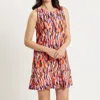 Jude Connally Melanie Dress In Mod Watercolor Poppy In Multi