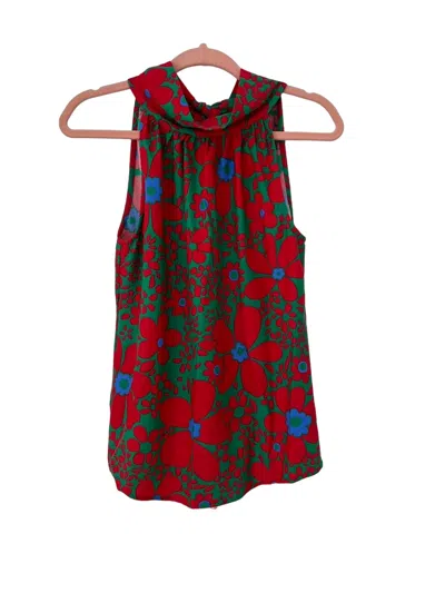 Jude Connally Melanie Top In Mod Daisygreen In Red