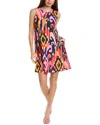 Jude Connally Beth Dress In Grand Ikat Navy
