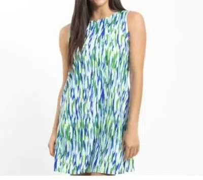 Jude Connally Melody Dress In Mod Watercolor Blue/green