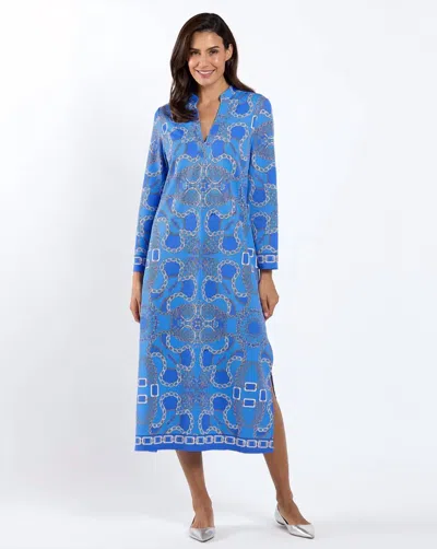 Jude Connally Minna Dress In Heritage Chains Peri/gold In Multi