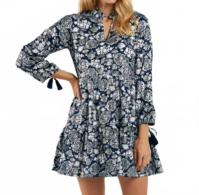 Jude Connally Monaco Dress In Multi In Blue