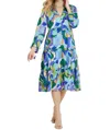 Jude Connally Monaco Midi Dress In Abstract Moma Iris In Multi