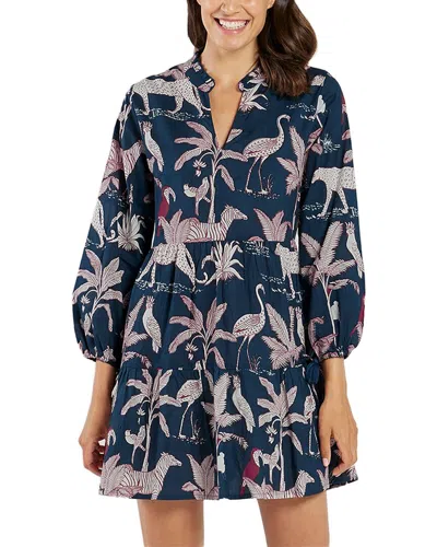 Jude Connally Monaco Tiered Dress In Blue