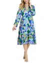 Jude Connally Monaco Midi Dress In Abstract Moma Iris In Multi