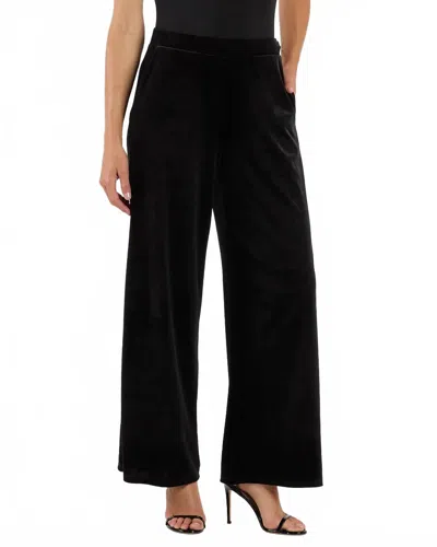 Jude Connally Nicolette Velvet Wide Leg Pants In Black