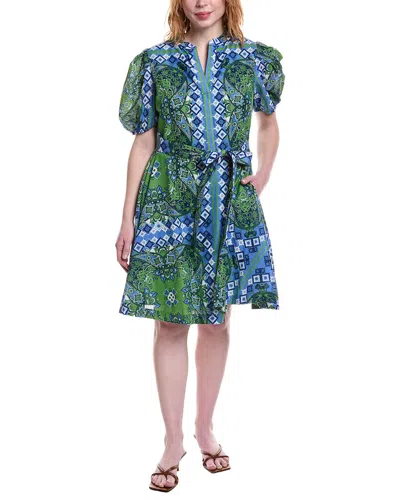 Jude Connally Paisley Mini Dress In Green