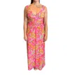 Jude Connally Penelope Maxi Dress In Twirling Peacock Spring Pink In Multi