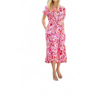 Jude Connally Portia Dress In Peony Party In Pink