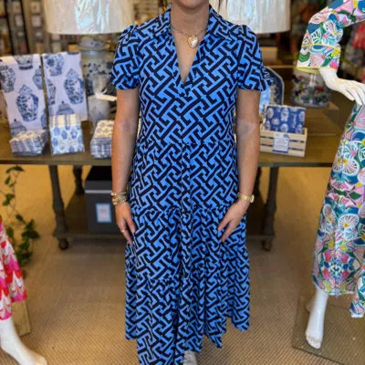 Jude Connally Portia Maxi Dress In Grand Jc Key Navy