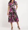 Jude Connally Portia Midi Dress In Butterfly Mosaic In Multi