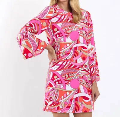 Jude Connally Renata Mini Dress In Mod Party Peony In Pink