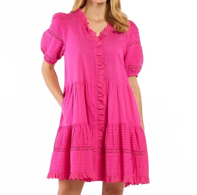 Jude Connally Renee Mini Dress In Raspberry In Multi