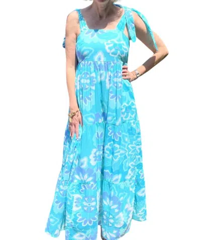 Jude Connally Rose Dress In Blooming Aqua Tile In Multi
