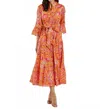 Jude Connally Roxie Boho-chic Maxi Dress In Gilded Garden Mandarin Gold In Multi