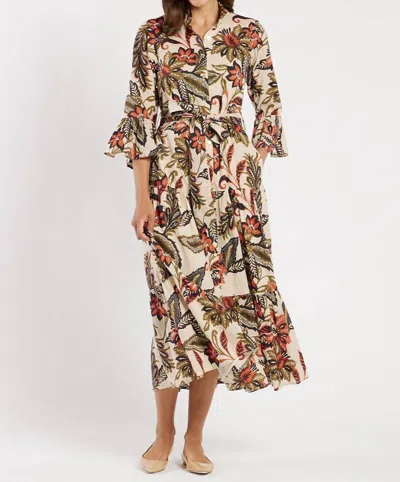 Jude Connally Roxie Dress In Falling Floral Almond In Multi