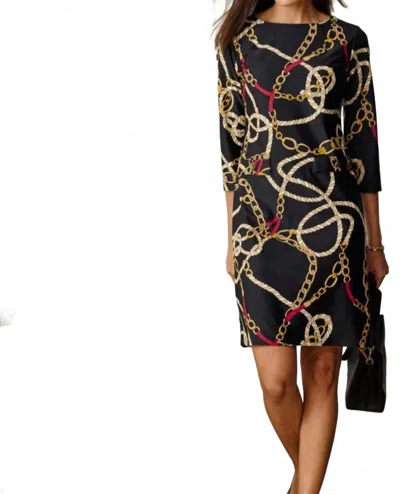 Jude Connally Sabine Dress In Black Multi