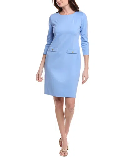 Jude Connally Sabine Ponte Shift Dress In Blue