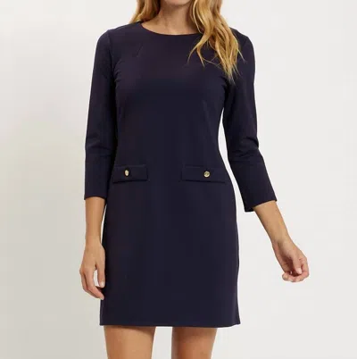 Jude Connally Sabine Shift Dress In Dark Navy In Blue