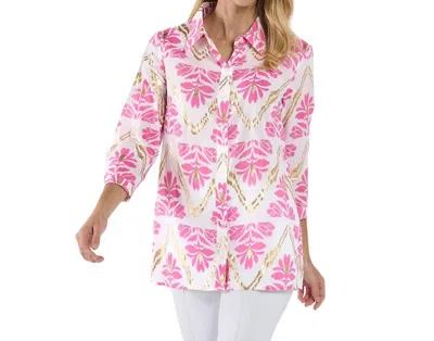 Jude Connally Sharon Top In Gilded Flora White Gold In Multi