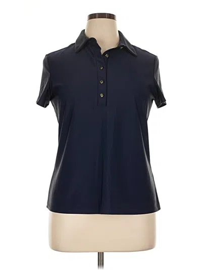 Pre-owned Jude Connally Short Sleeve Blouse In Blue