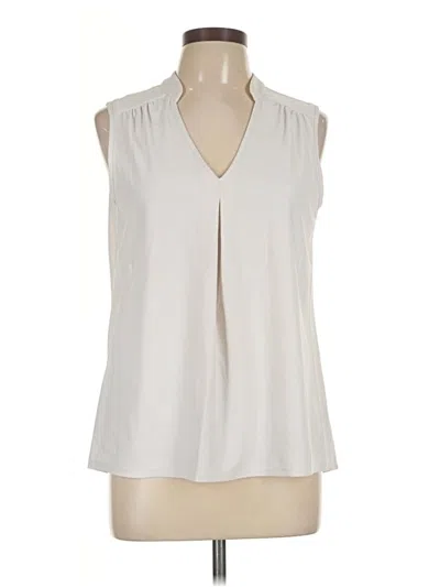 Pre-owned Jude Connally Sleeveless Blouse In Ivory