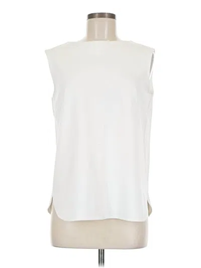 Pre-owned Jude Connally Sleeveless Blouse In White