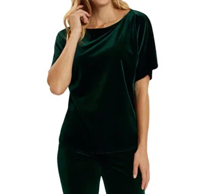 Jude Connally Sophie Velvet Top In Garnet In Green