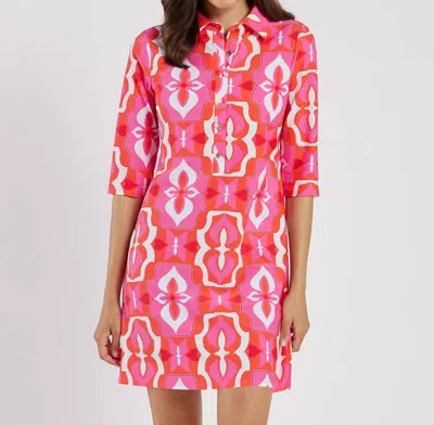 Jude Connally Susanna Dress In Butterfly Tile Sorbet In Multi
