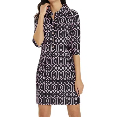Jude Connally Susanna Dress In Garden Gate Flamingo Pink In Multi