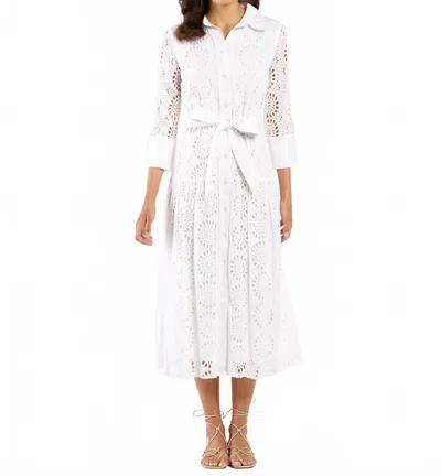 Jude Connally Sutton Dress Cotton Eyelet In White