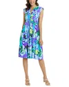 Jude Connally Tess Midi Dress In Kaleidoscope Floral Iris