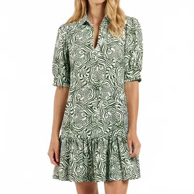 Jude Connally Tierney Mini Dress In Hidden Tiger Cream In Green