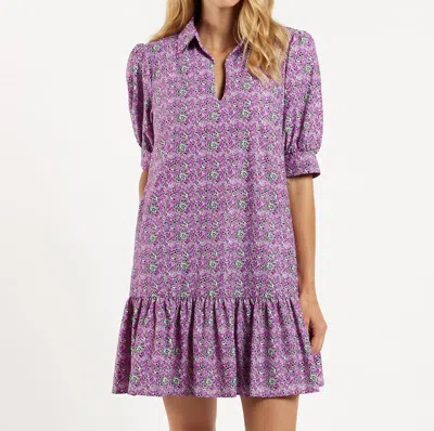 Jude Connally Tierney Mini Dress In Melody Ditsy Amethyst In Multi