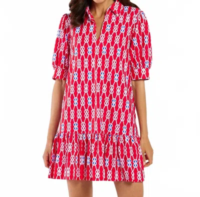 Jude Connally Tierney Mini Dress In Sailors Knot Red In Multi