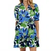 Jude Connally Tierney Short Sleeve Mini Dress In Wild Blossom Blue In Multi