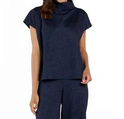 Jude Connally Tillie Denim Top In Navy Blue