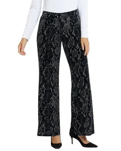 Jude Connally Trixie Velvet Pants In Snakeskin Black