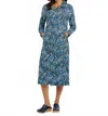 Jude Connally Uma Corduroy Midi Dress In Ditsy Floral Navy In Blue