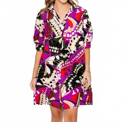 Jude Connally Women's Emerson Dress In Butterfly Mosaic In Pink