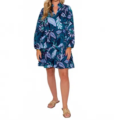 Jude Connally Women's Monaco Dress In Falling Floral Peacock In Multi