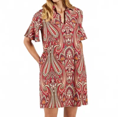 Jude Connally Women's Regina Dress In Italian Paisley Claret In Multi