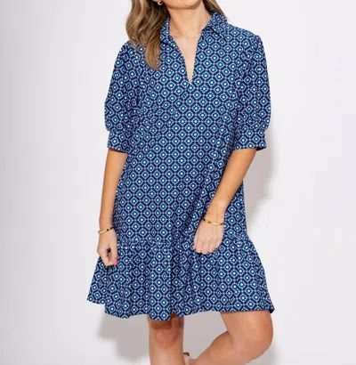 Jude Connally Women's Tierney Dress In Floral Mosaic Navy In Multi