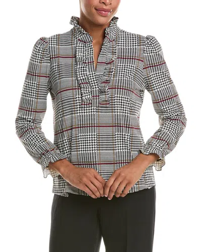 Jude Connally Wren Blouse In Gpb-glen Plaid Black