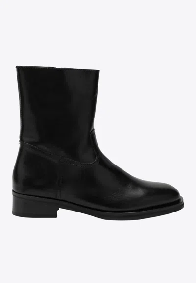 Jude Daryl Calf Leather Ankle Boots In Black