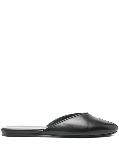 Jude Date Flat Mules In Black